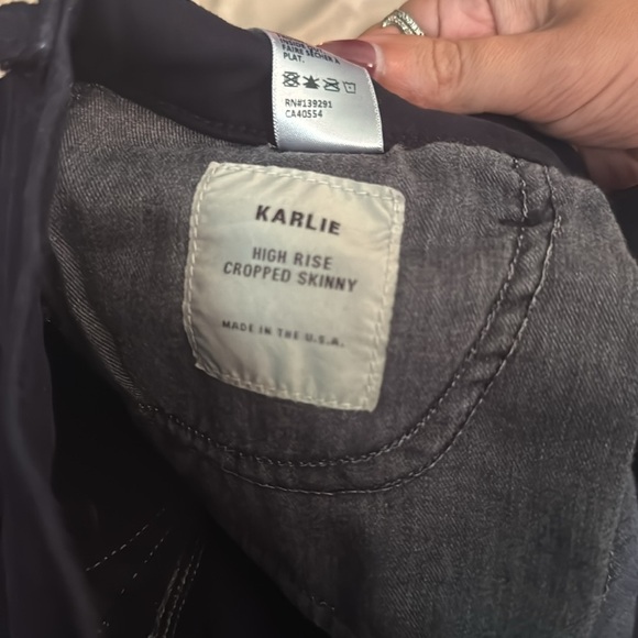 Baldwin Karlee High Rise Crop Skinny Jeans Black Size 27 NWT $220 - Picture 7 of 8